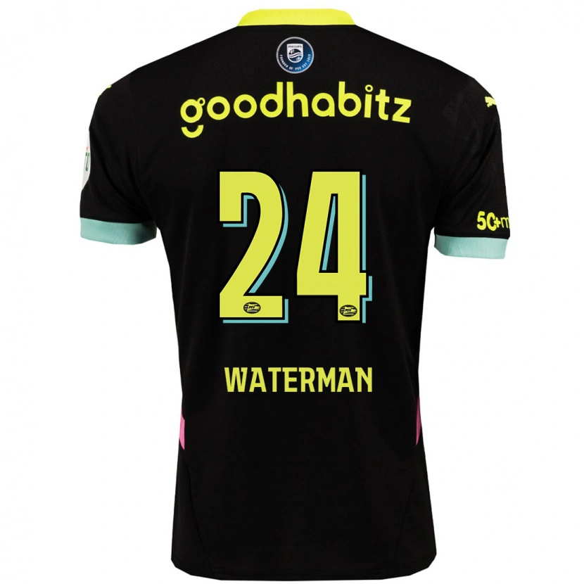 Danxen Hombre Camiseta Boy Waterman #24 Negro Amarillo 2ª Equipación 2024/25 La Camisa México