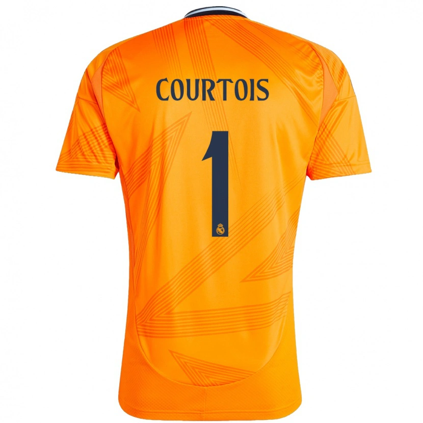 Danxen Hombre Camiseta Thibaut Courtois #1 Naranja 2ª Equipación 2024/25 La Camisa México