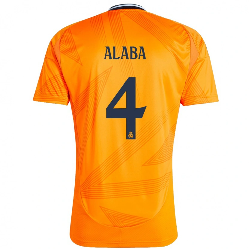 Danxen Hombre Camiseta David Alaba #4 Naranja 2ª Equipación 2024/25 La Camisa México
