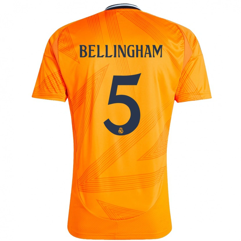 Danxen Hombre Camiseta Jude Bellingham #5 Naranja 2ª Equipación 2024/25 La Camisa México