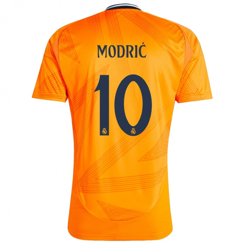 Danxen Hombre Camiseta Luka Modric #10 Naranja 2ª Equipación 2024/25 La Camisa México
