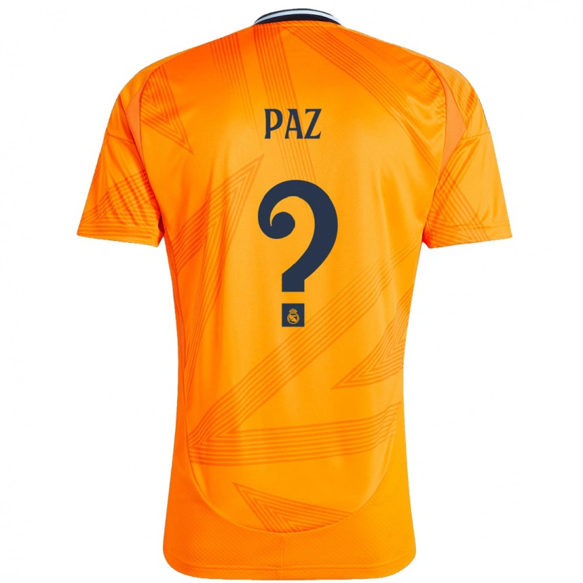 Danxen Hombre Camiseta Nico Paz #0 Naranja 2ª Equipación 2024/25 La Camisa México