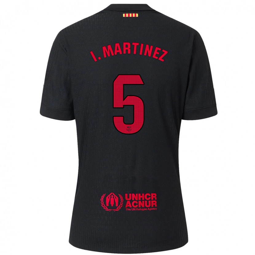 Danxen Hombre Camiseta Iñigo Martínez #5 Negro Rojo 2ª Equipación 2024/25 La Camisa México