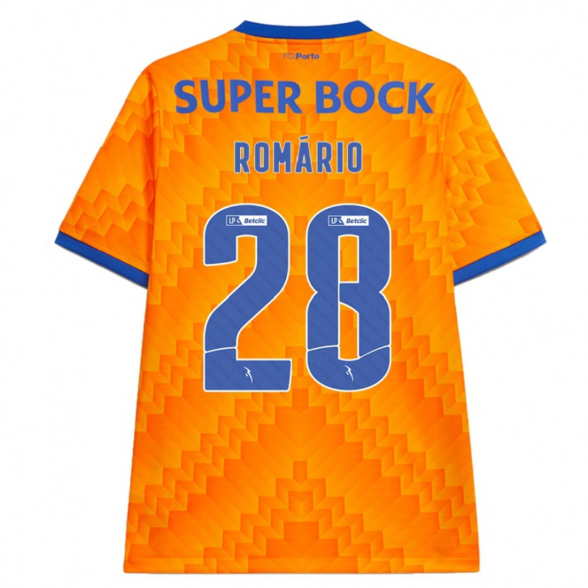 Danxen Hombre Camiseta Romário Baró #28 Naranja 2ª Equipación 2024/25 La Camisa México