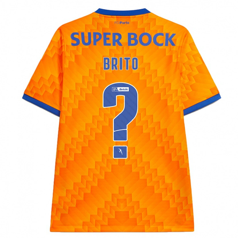 Danxen Hombre Camiseta João Brito #0 Naranja 2ª Equipación 2024/25 La Camisa México