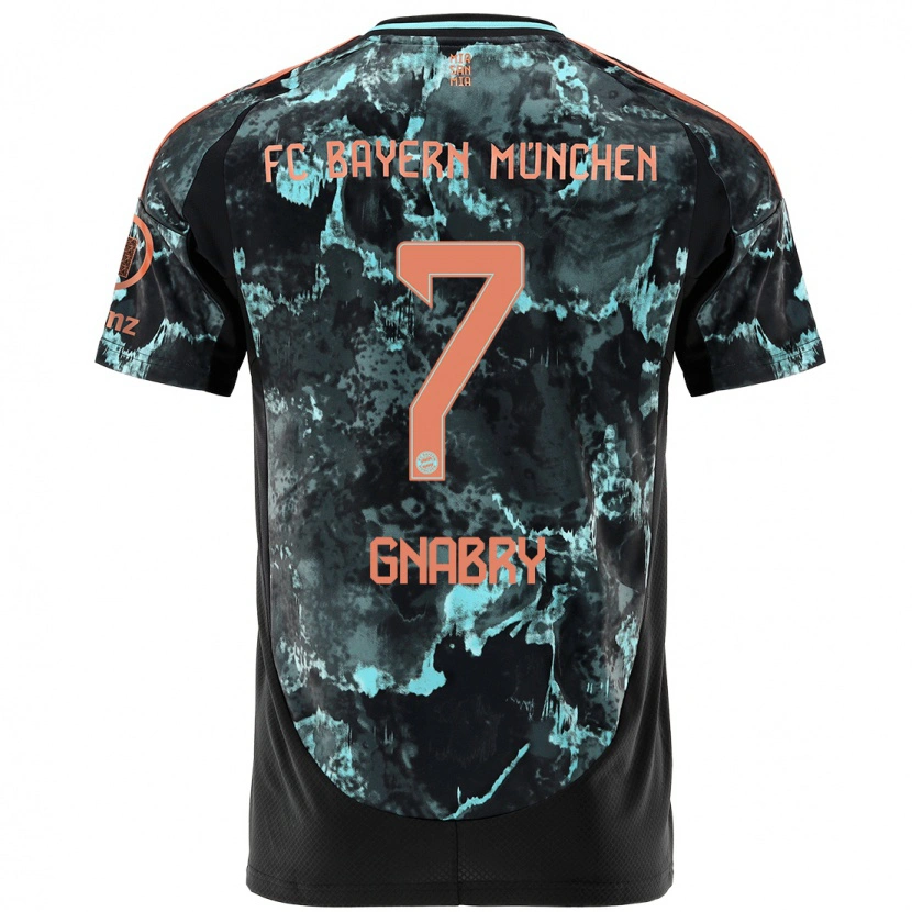 Danxen Hombre Camiseta Serge Gnabry #7 Negro 2ª Equipación 2024/25 La Camisa México
