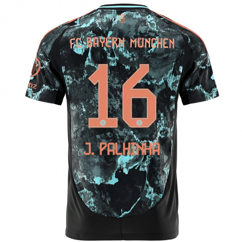Danxen Hombre Camiseta João Palhinha #16 Negro 2ª Equipación 2024/25 La Camisa México