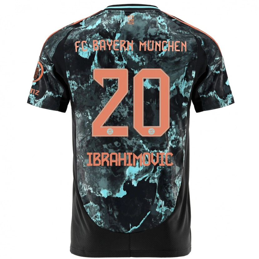 Danxen Hombre Camiseta Arijon Ibrahimovic #20 Negro 2ª Equipación 2024/25 La Camisa México