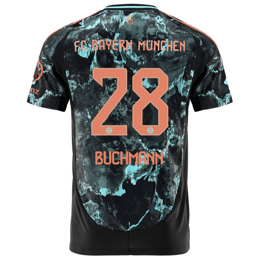 Danxen Hombre Camiseta Tarek Buchmann #28 Negro 2ª Equipación 2024/25 La Camisa México