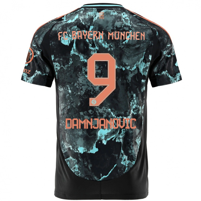 Danxen Hombre Camiseta Jovana Damnjanović #9 Negro 2ª Equipación 2024/25 La Camisa México