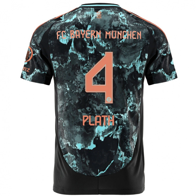 Danxen Hombre Camiseta Max Plath #4 Negro 2ª Equipación 2024/25 La Camisa México
