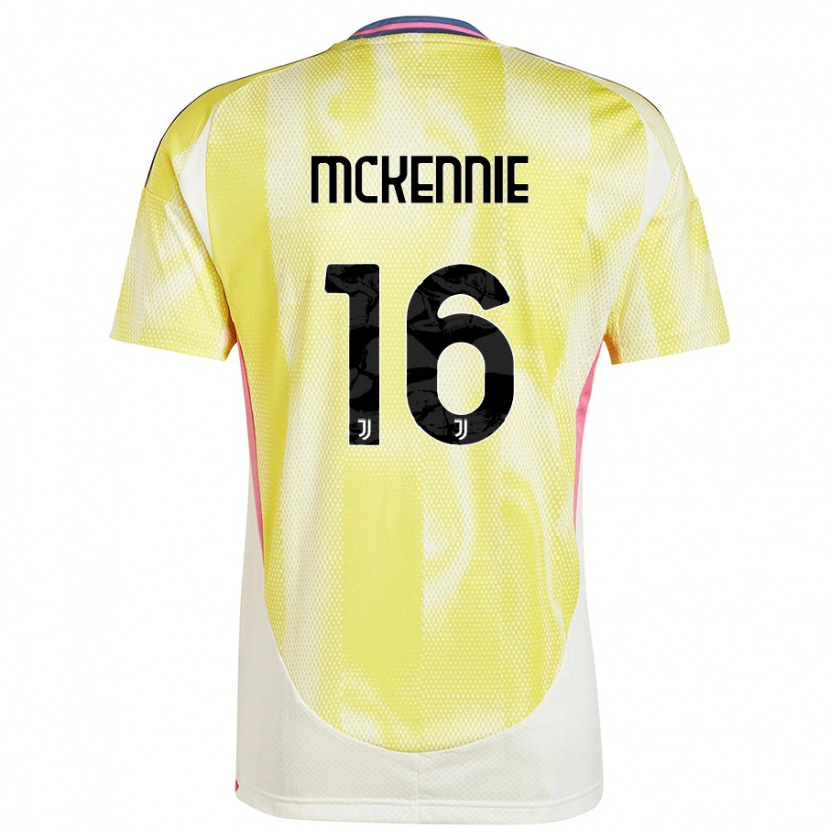 Danxen Hombre Camiseta Weston Mckennie #16 Amarillo Solar 2ª Equipación 2024/25 La Camisa México