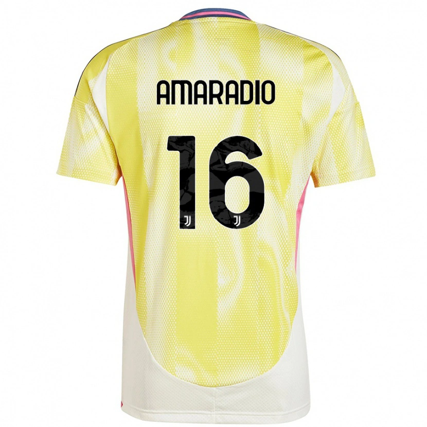 Danxen Hombre Camiseta Luca Amaradio #16 Amarillo Solar 2ª Equipación 2024/25 La Camisa México