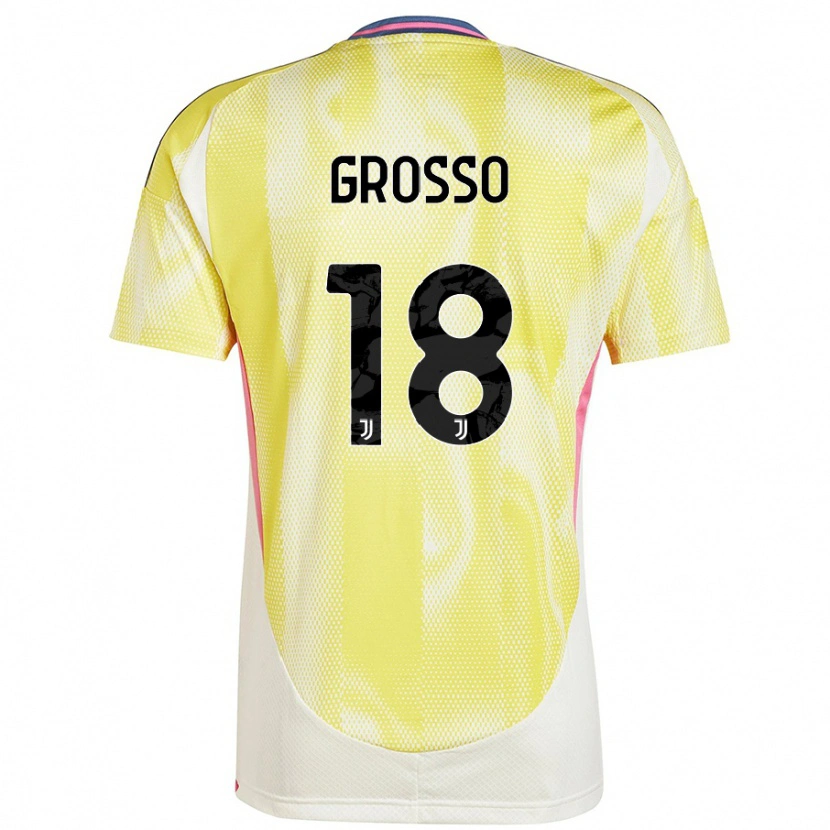 Danxen Hombre Camiseta Filippo Grosso #18 Amarillo Solar 2ª Equipación 2024/25 La Camisa México