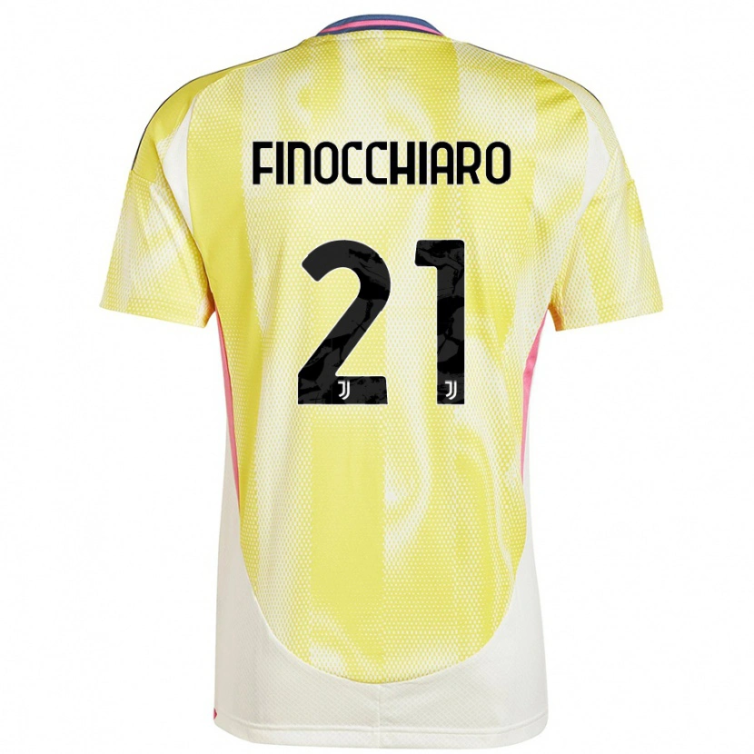 Danxen Hombre Camiseta Gabriele Finocchiaro #21 Amarillo Solar 2ª Equipación 2024/25 La Camisa México