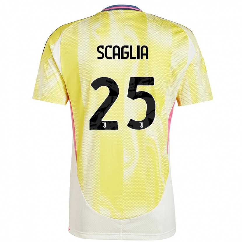 Danxen Hombre Camiseta Simone Scaglia #25 Amarillo Solar 2ª Equipación 2024/25 La Camisa México