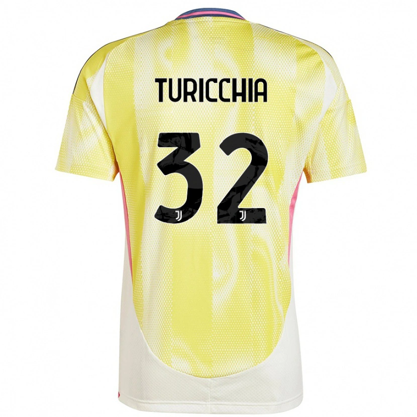 Danxen Hombre Camiseta Riccardo Turicchia #32 Amarillo Solar 2ª Equipación 2024/25 La Camisa México