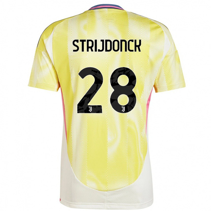 Danxen Hombre Camiseta Bayron Strijdonck #28 Amarillo Solar 2ª Equipación 2024/25 La Camisa México