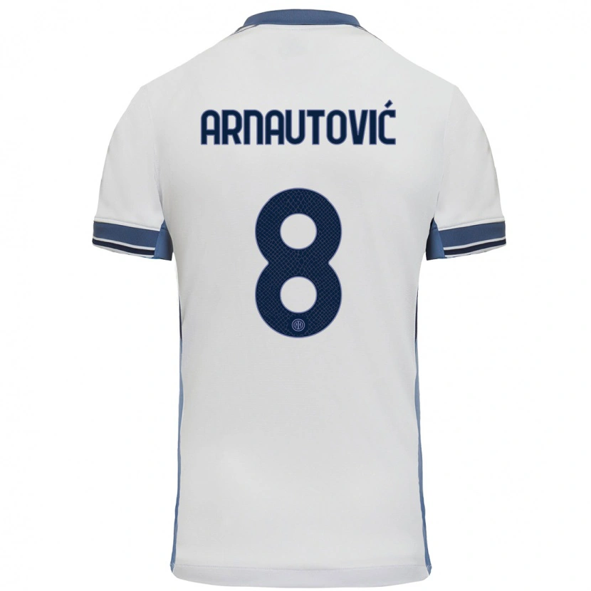 Danxen Hombre Camiseta Marko Arnautovic #8 Blanco Gris 2ª Equipación 2024/25 La Camisa México