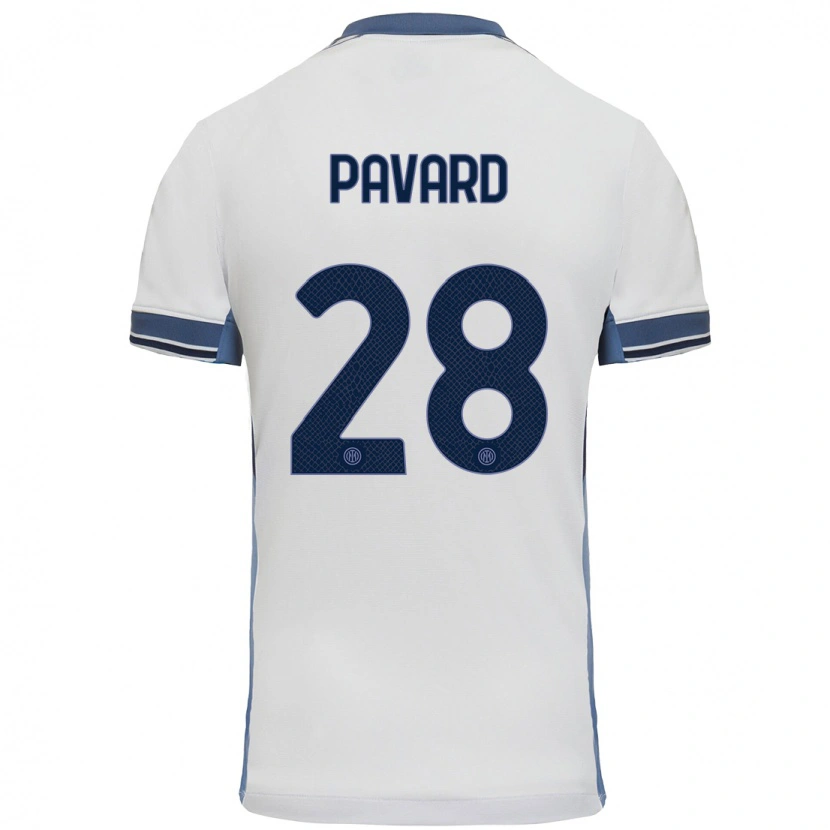 Danxen Hombre Camiseta Benjamin Pavard #28 Blanco Gris 2ª Equipación 2024/25 La Camisa México
