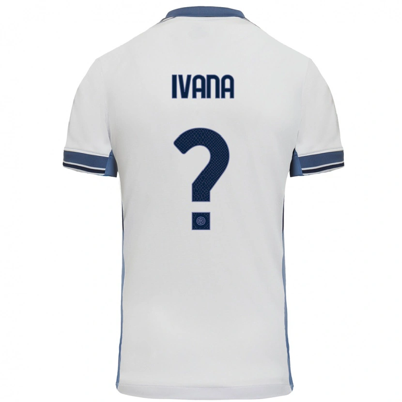 Danxen Hombre Camiseta Ivana Andrés #0 Blanco Gris 2ª Equipación 2024/25 La Camisa México