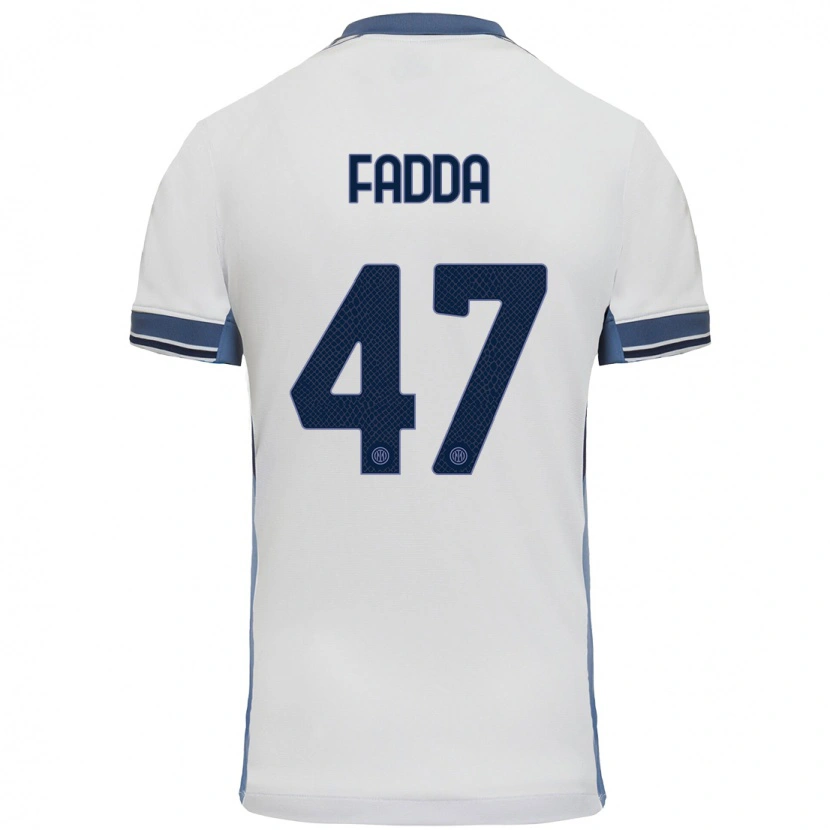 Danxen Hombre Camiseta Paola Fadda #47 Blanco Gris 2ª Equipación 2024/25 La Camisa México