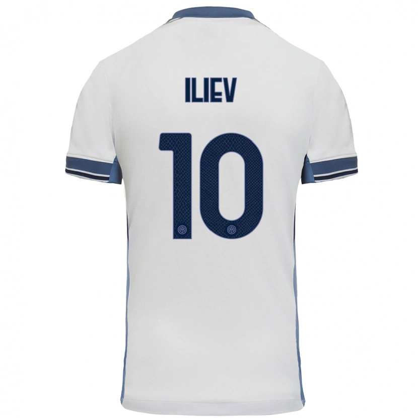 Danxen Hombre Camiseta Nikola Iliev #10 Blanco Gris 2ª Equipación 2024/25 La Camisa México