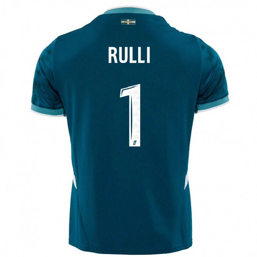 Danxen Hombre Camiseta Gerónimo Rulli #1 Azul Turquesa 2ª Equipación 2024/25 La Camisa México