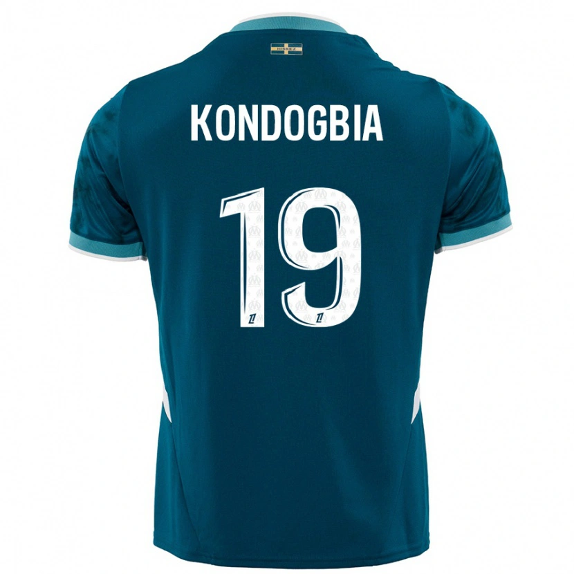 Danxen Hombre Camiseta Geoffrey Kondogbia #19 Azul Turquesa 2ª Equipación 2024/25 La Camisa México