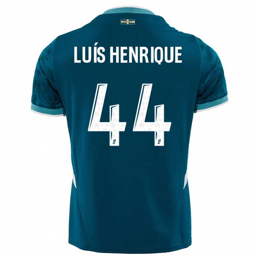 Danxen Hombre Camiseta Luis Henrique #44 Azul Turquesa 2ª Equipación 2024/25 La Camisa México