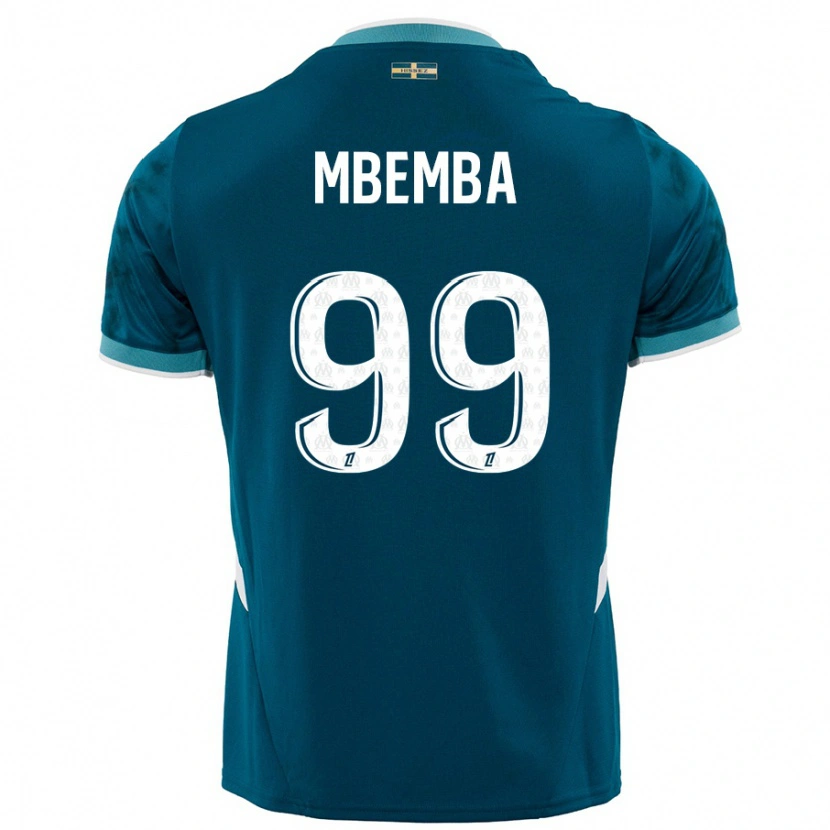 Danxen Hombre Camiseta Chancel Mbemba #99 Azul Turquesa 2ª Equipación 2024/25 La Camisa México