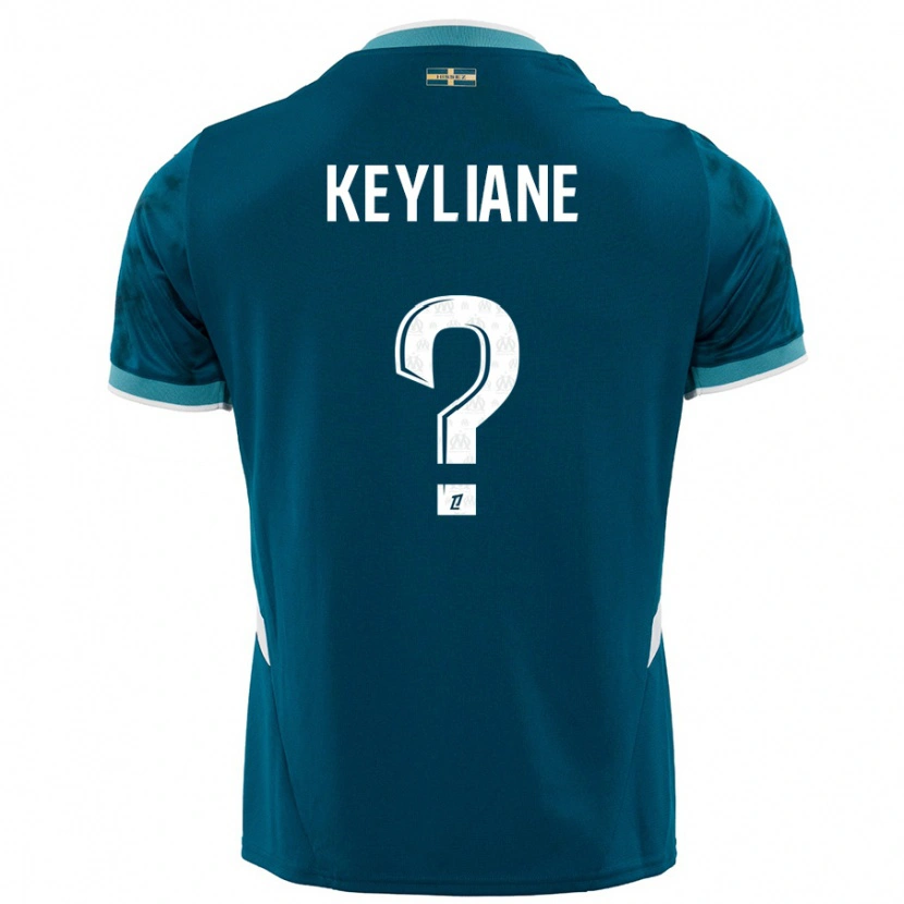 Danxen Hombre Camiseta Keyliane Abdallah #0 Azul Turquesa 2ª Equipación 2024/25 La Camisa México
