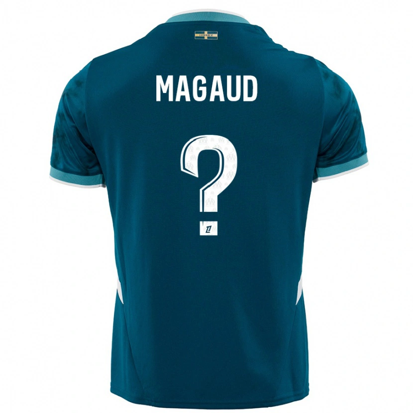 Danxen Hombre Camiseta Kyle Magaud #0 Azul Turquesa 2ª Equipación 2024/25 La Camisa México