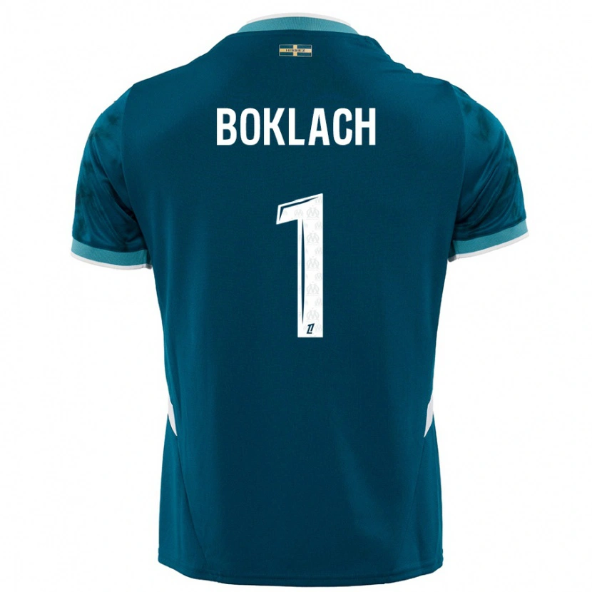 Danxen Hombre Camiseta Kateryna Boklach #1 Azul Turquesa 2ª Equipación 2024/25 La Camisa México