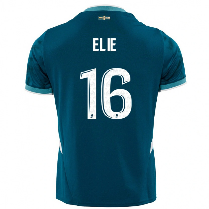 Danxen Hombre Camiseta Anaïs Elie #16 Azul Turquesa 2ª Equipación 2024/25 La Camisa México