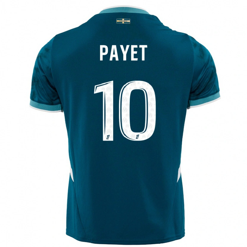 Danxen Hombre Camiseta Dimitri Payet #10 Azul Turquesa 2ª Equipación 2024/25 La Camisa México