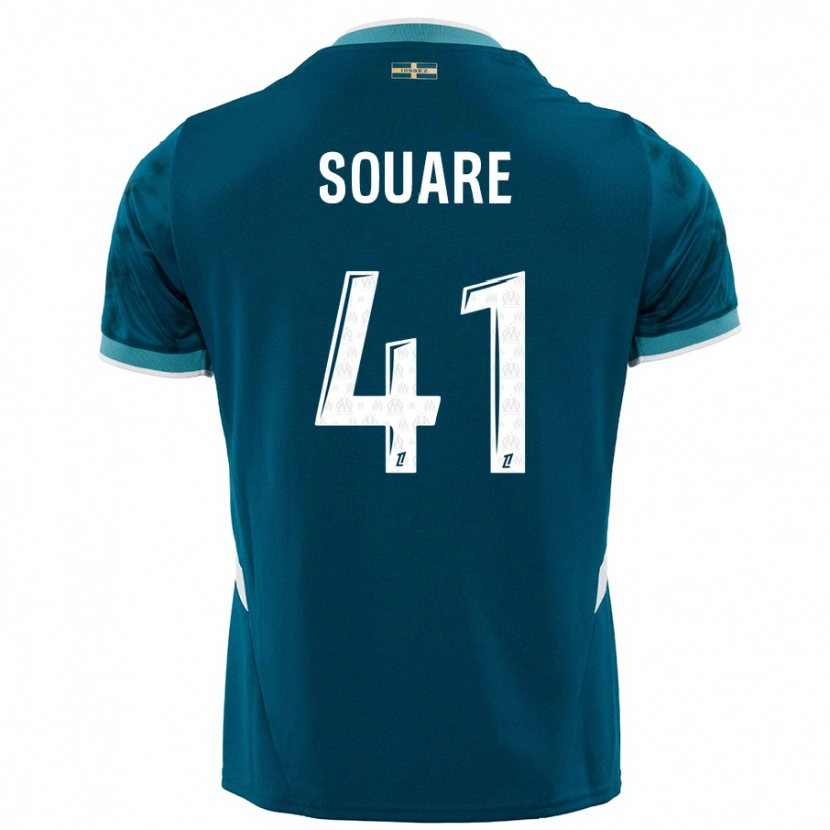 Danxen Hombre Camiseta Cheick Souare #41 Azul Turquesa 2ª Equipación 2024/25 La Camisa México