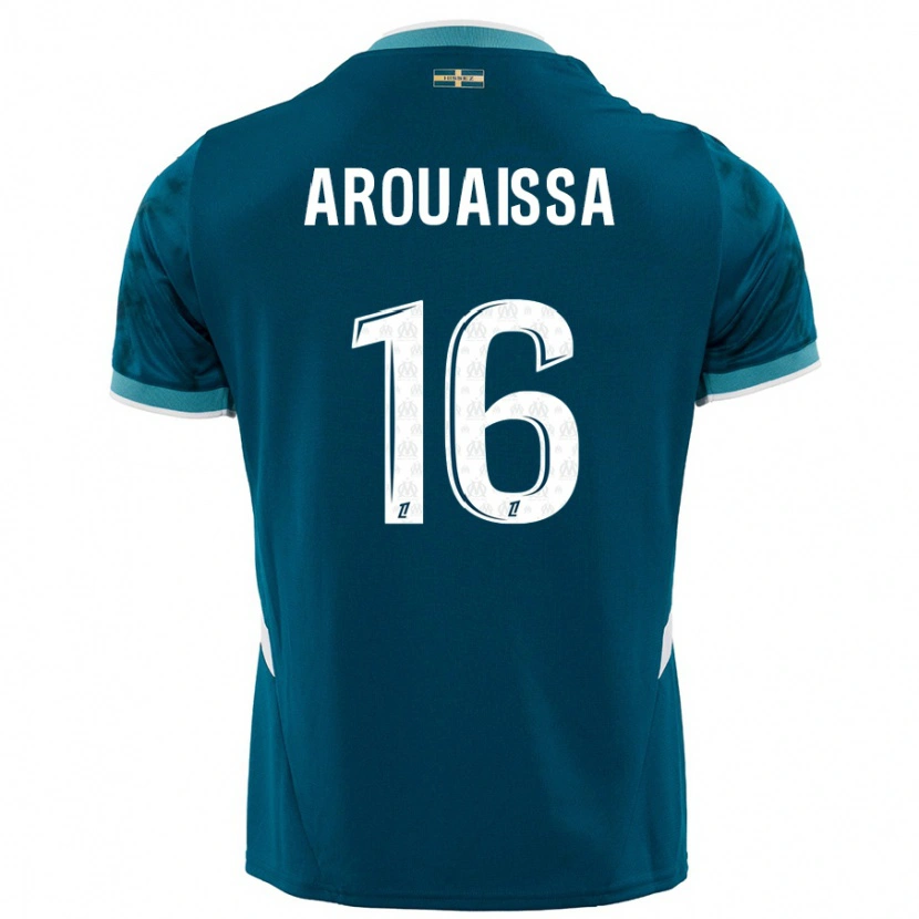 Danxen Hombre Camiseta Ines Arouaissa #16 Azul Turquesa 2ª Equipación 2024/25 La Camisa México