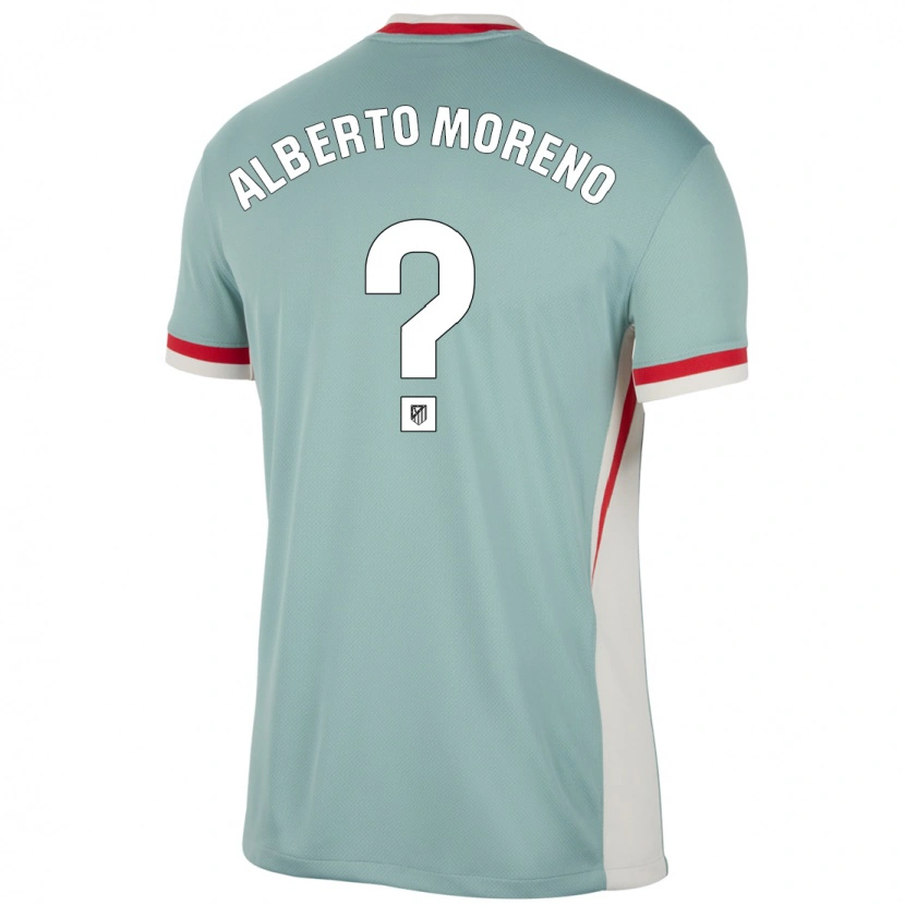 Danxen Hombre Camiseta Alberto Moreno #0 Beige Claro Azul 2ª Equipación 2024/25 La Camisa México