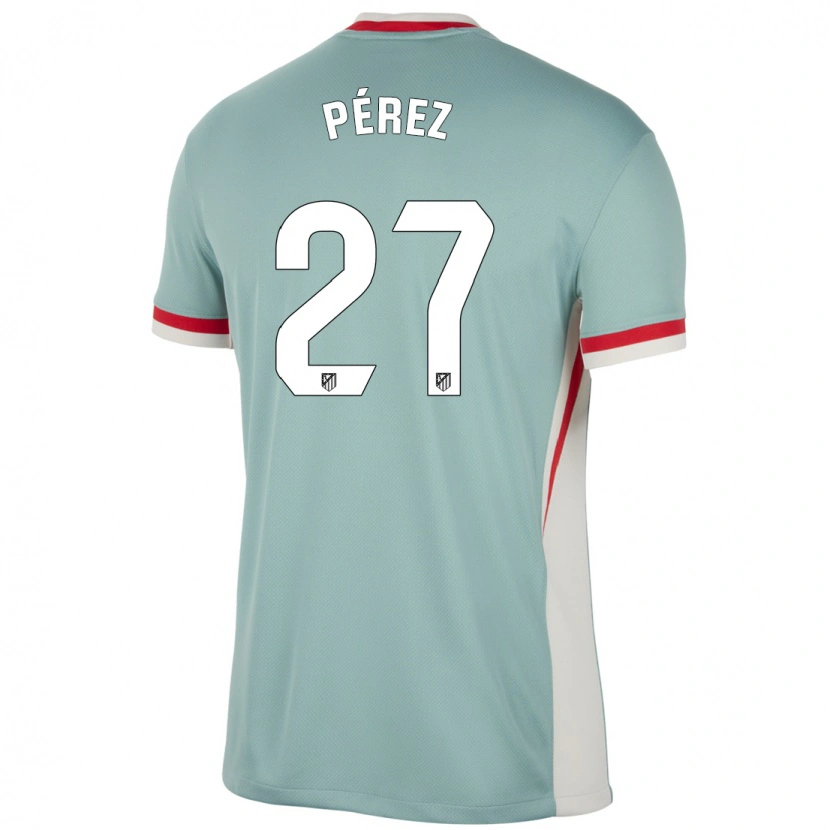Danxen Hombre Camiseta Noé Pérez #27 Beige Claro Azul 2ª Equipación 2024/25 La Camisa México