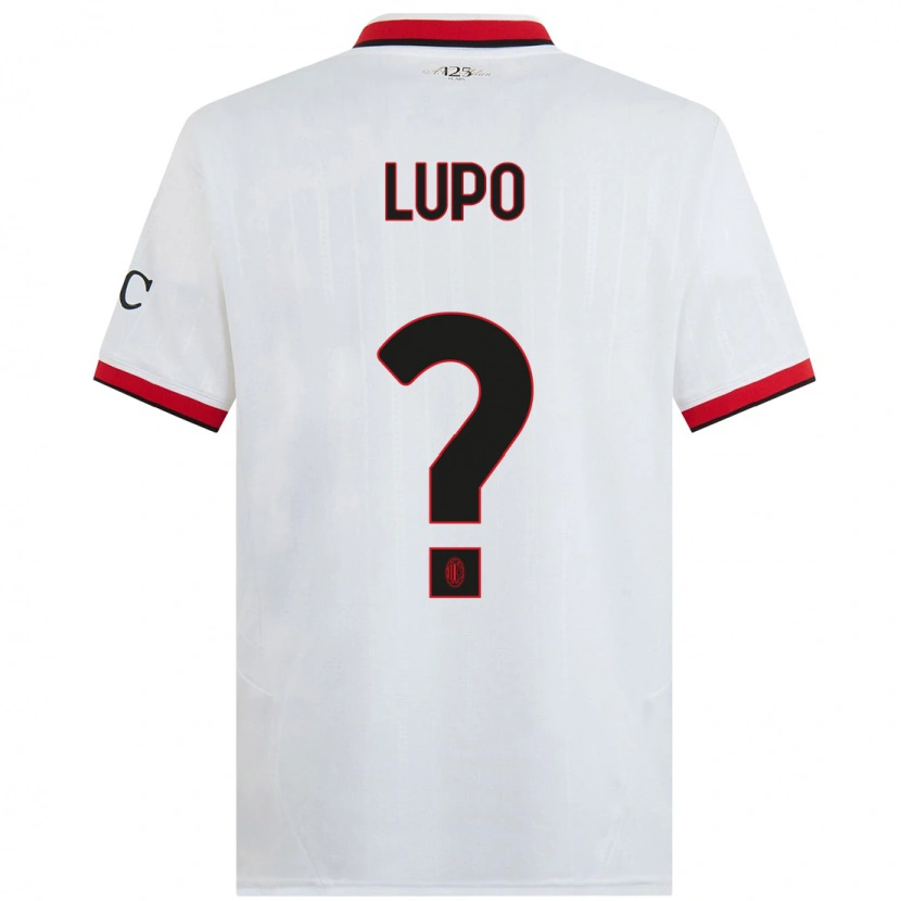 Danxen Hombre Camiseta Simone Lupo #0 Blanco Negro Rojo 2ª Equipación 2024/25 La Camisa México