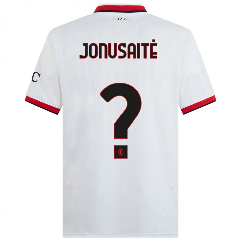 Danxen Hombre Camiseta Rimantė Jonušaitė #0 Blanco Negro Rojo 2ª Equipación 2024/25 La Camisa México