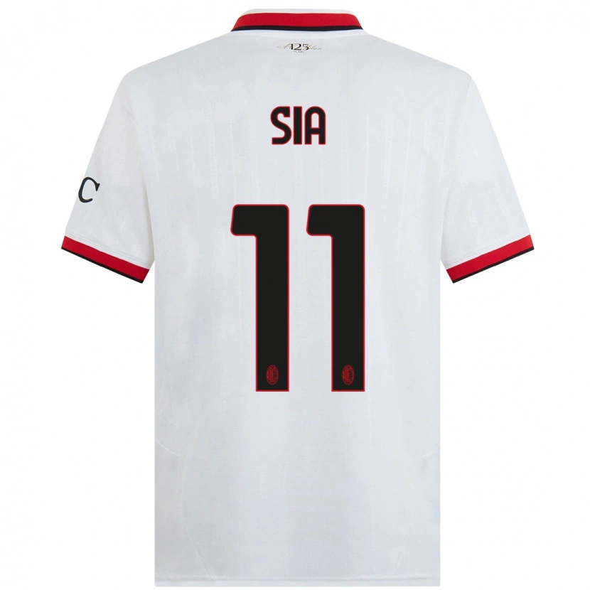 Danxen Hombre Camiseta Diego Sia #11 Blanco Negro Rojo 2ª Equipación 2024/25 La Camisa México