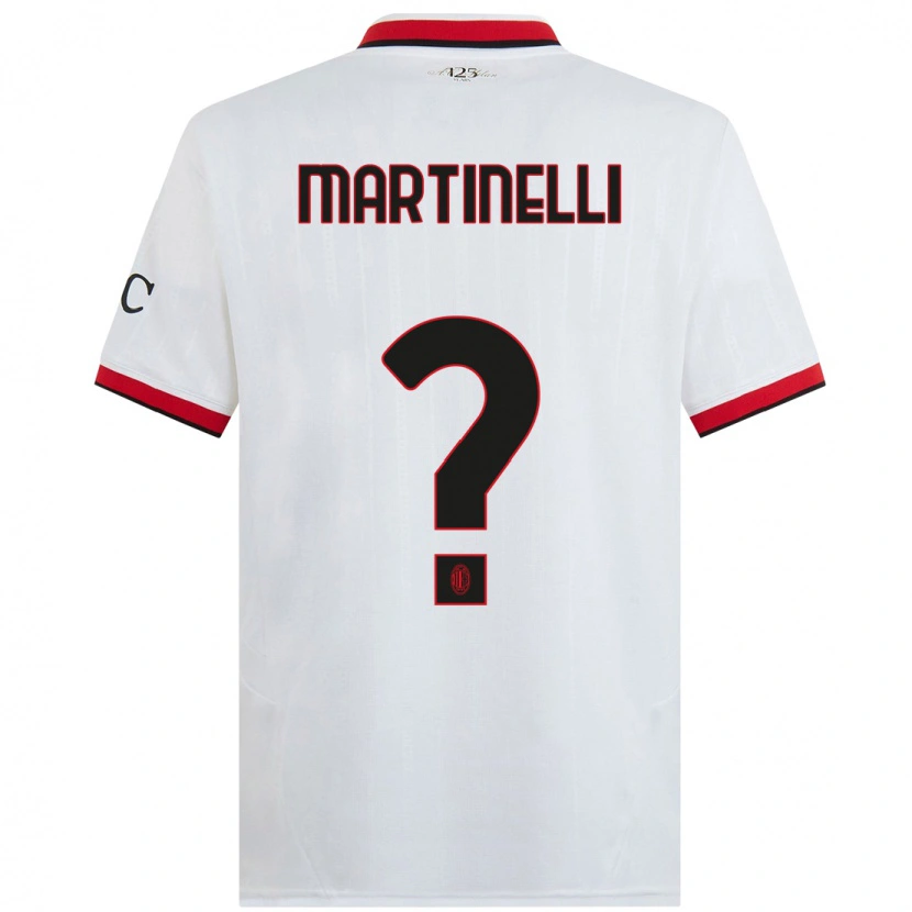 Danxen Hombre Camiseta Riccardo Martinelli #0 Blanco Negro Rojo 2ª Equipación 2024/25 La Camisa México