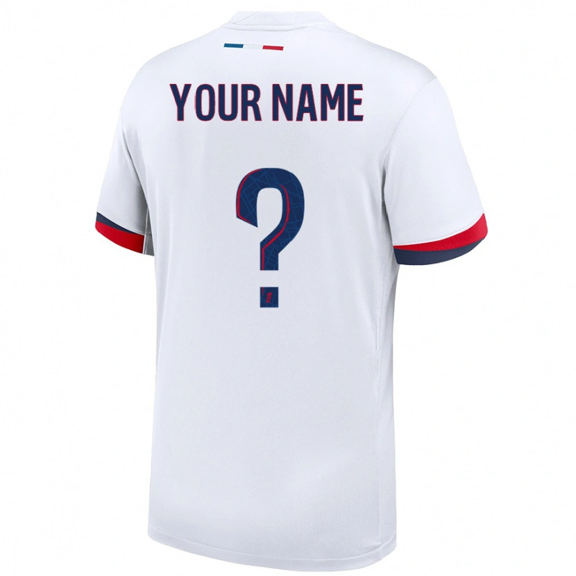 Danxen Hombre Camiseta Su Nombre #0 Blanco Azul Rojo 2ª Equipación 2024/25 La Camisa México