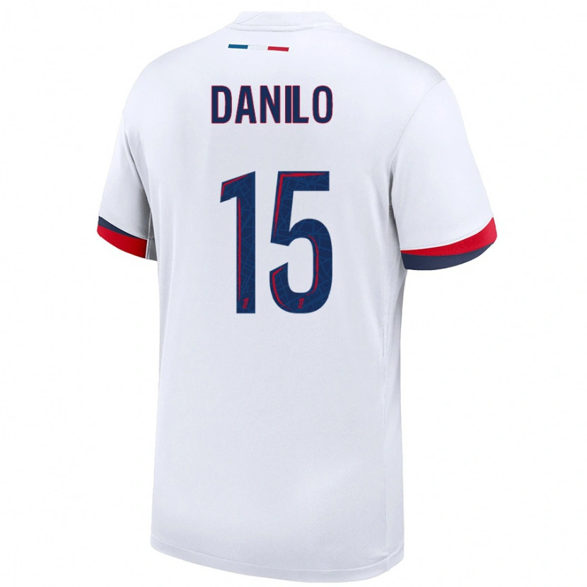 Danxen Hombre Camiseta Danilo Pereira #15 Blanco Azul Rojo 2ª Equipación 2024/25 La Camisa México