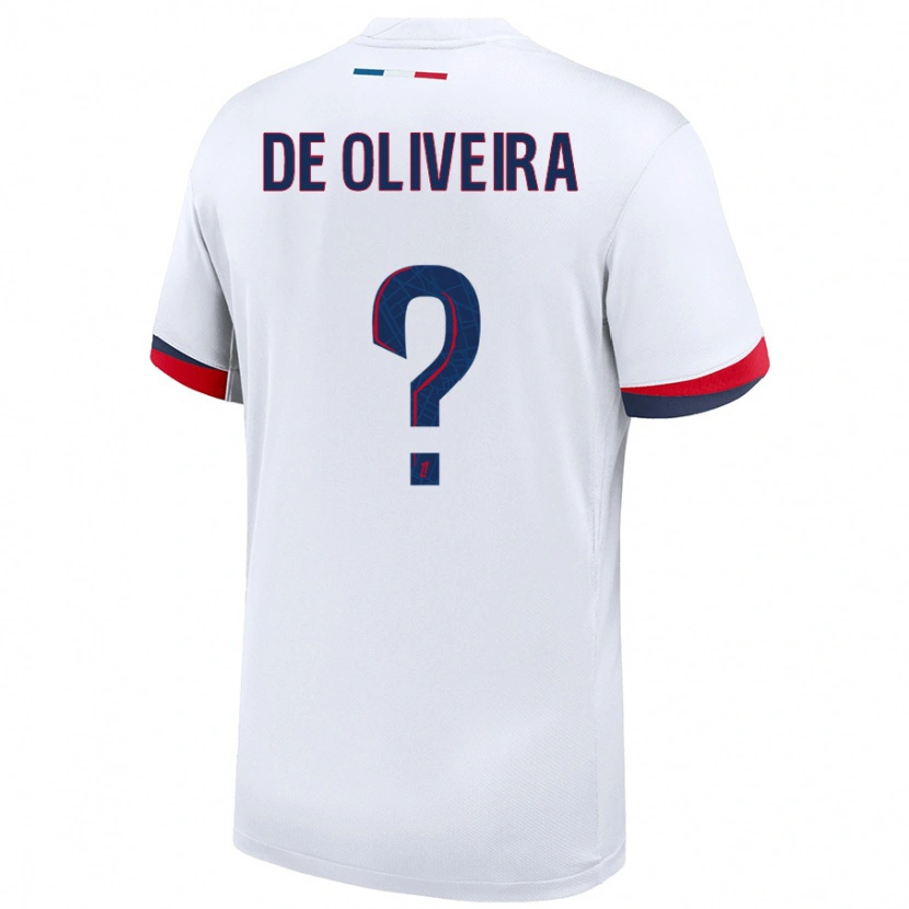 Danxen Hombre Camiseta Mathieu De Oliveira #0 Blanco Azul Rojo 2ª Equipación 2024/25 La Camisa México