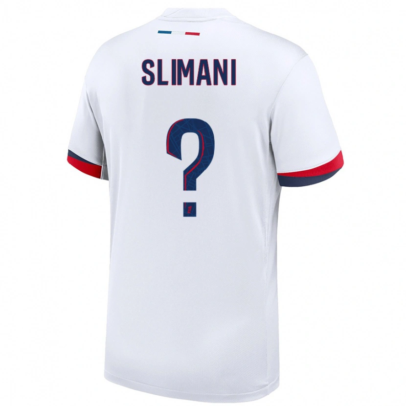 Danxen Hombre Camiseta Yacine Slimani #0 Blanco Azul Rojo 2ª Equipación 2024/25 La Camisa México