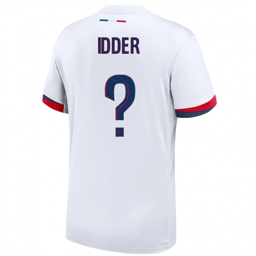 Danxen Hombre Camiseta Younes Idder #0 Blanco Azul Rojo 2ª Equipación 2024/25 La Camisa México