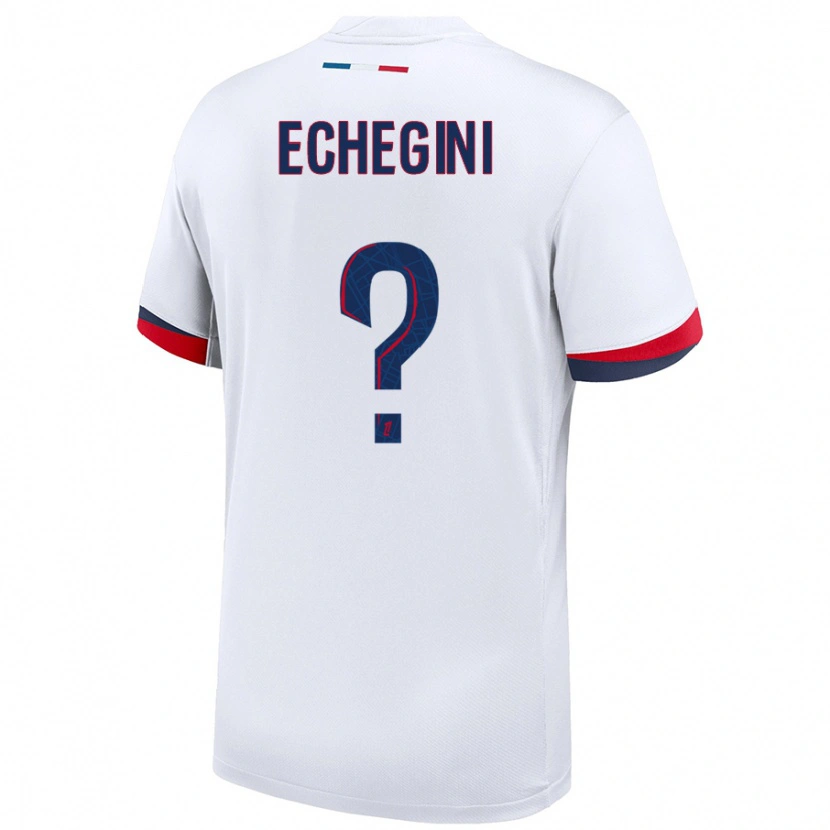 Danxen Hombre Camiseta Jennifer Echegini #0 Blanco Azul Rojo 2ª Equipación 2024/25 La Camisa México